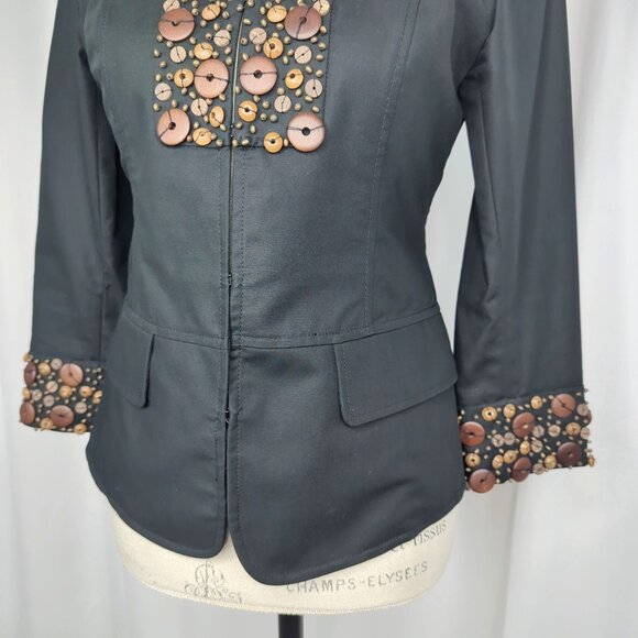 Lafayette 148 Blazer Jacket 0 Black Brown - Picture 3 of 9